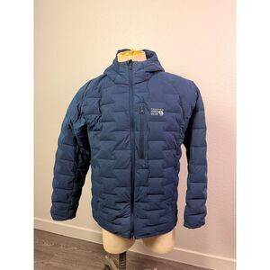 Mountain Hardwear Stretchdown Hooded Jacket – Blue – Men’s XL – Lightweight Down